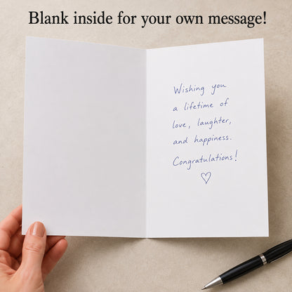 Romantic Love Card with Red Envelope, Blank Inside - inside message