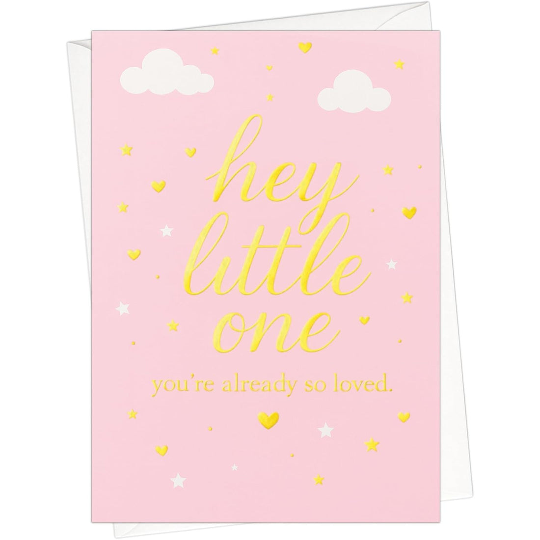 Cheerin Pink Baby Shower Cards for Girl with Envelope - Cute  &