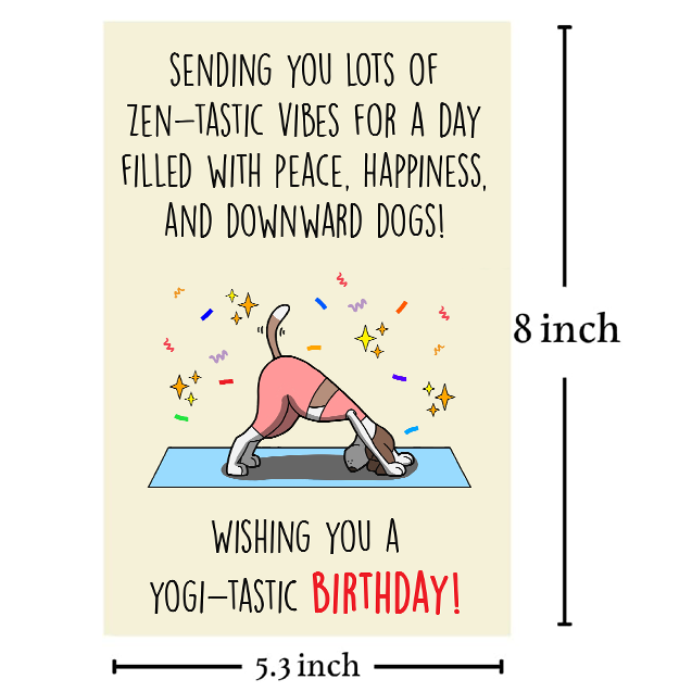 Cheerin Yoga Birthday Card