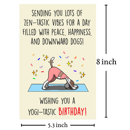 Cheerin Yoga Birthday Card