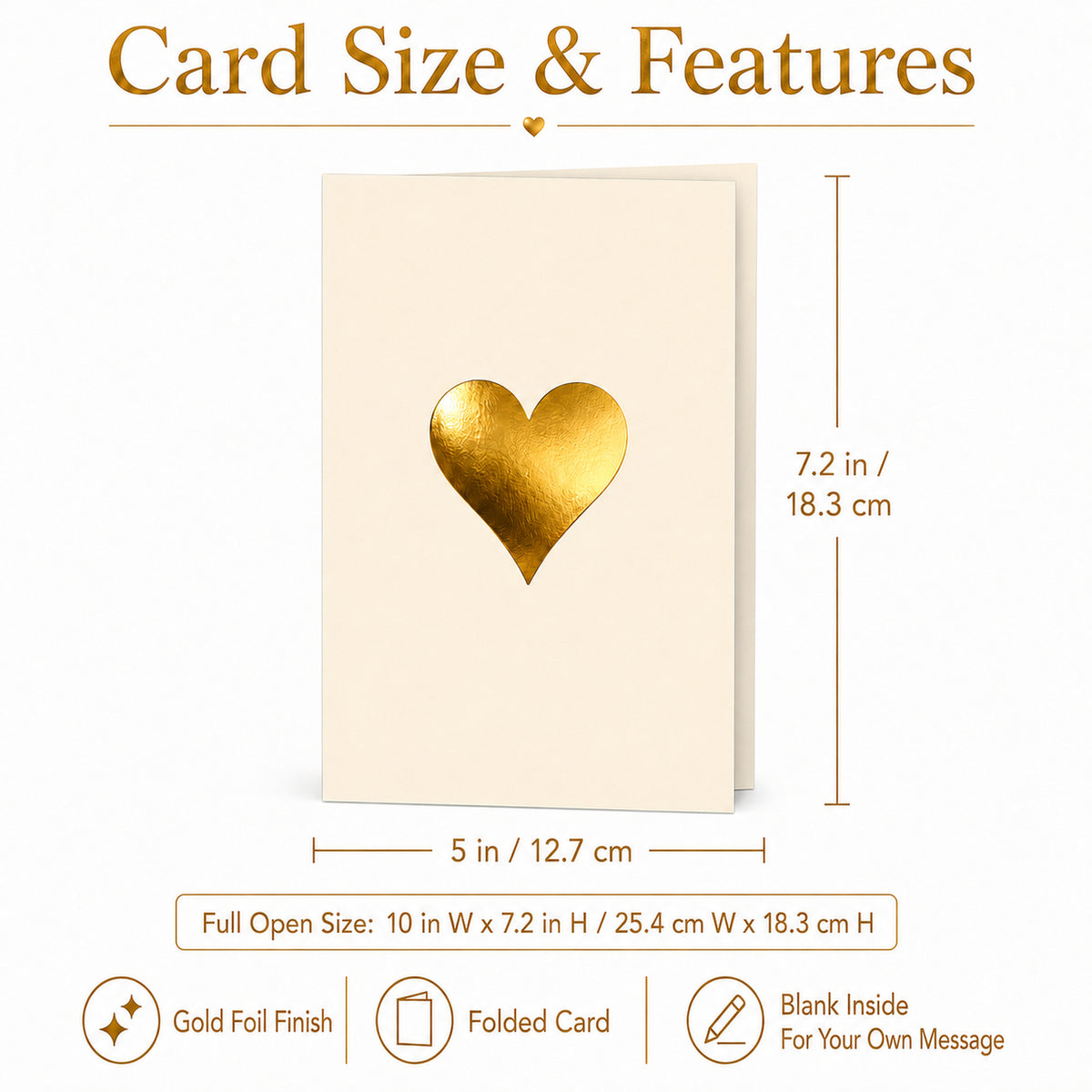Cheerin Gold Heart Foiled Valentine&