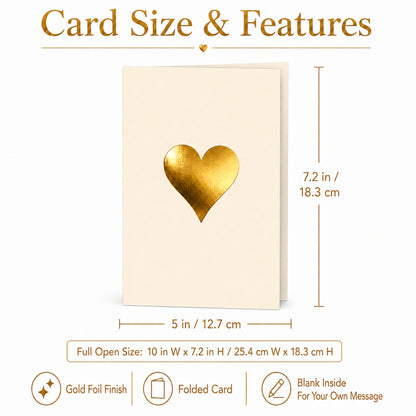 Cheerin Gold Heart Foiled Valentine&