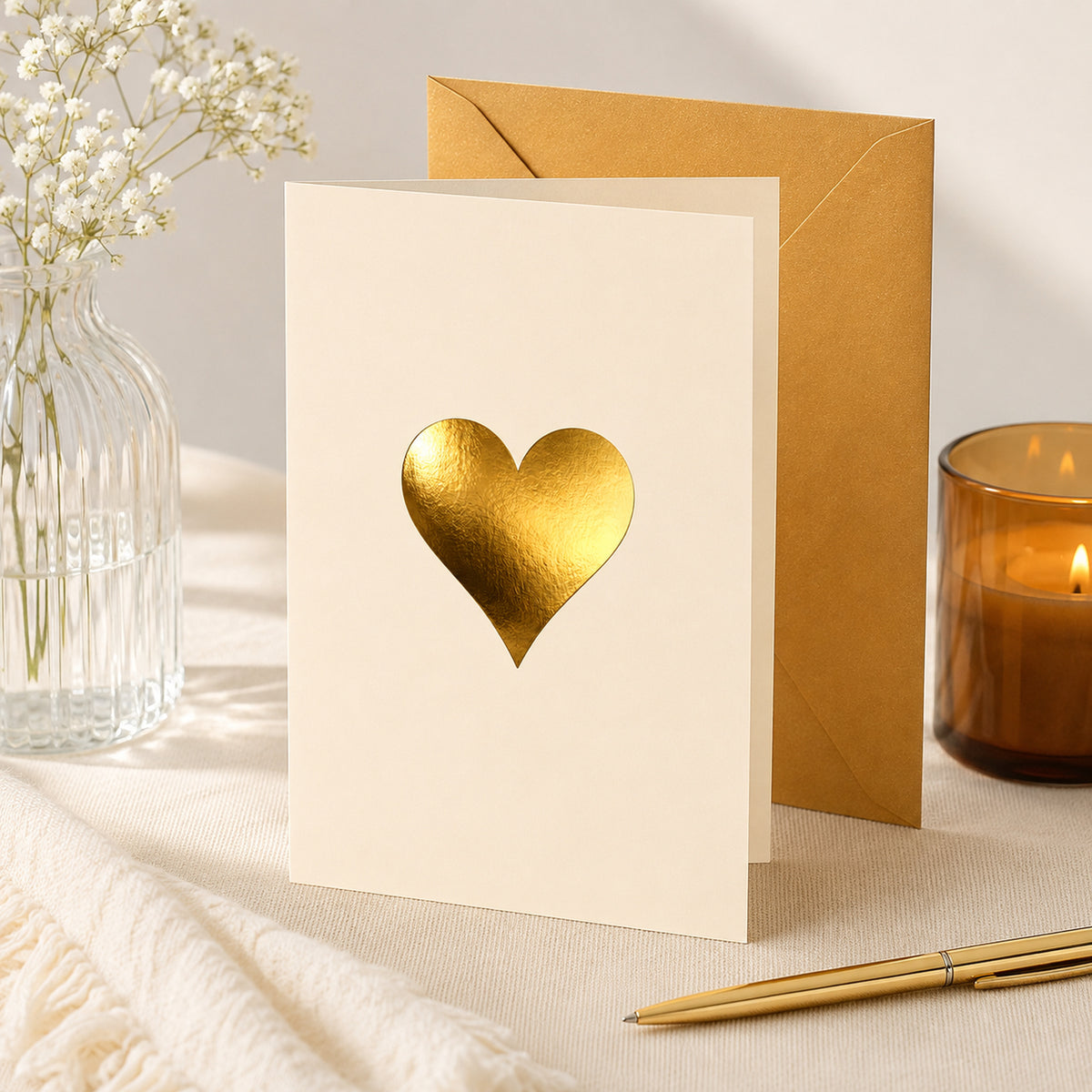 Cheerin Gold Heart Foiled Valentine&