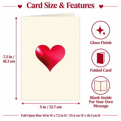 Cheerin Red Foil Heart Valentine&