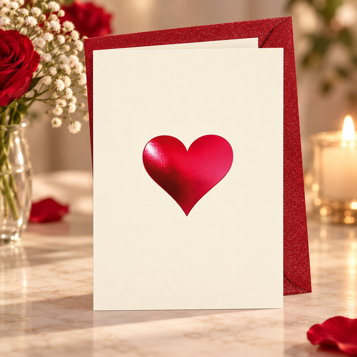 Cheerin Red Foil Heart Valentine&