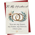 To My Husband Romantic Love Card with Red Envelope — front cover and envelope