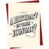 Funny Birthday Card with Red Envelope, Blank Inside — front cover and envelope