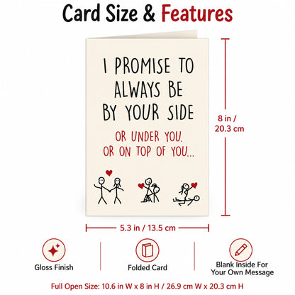 Funny Romantic Love Card with Red Envelope - size and product details