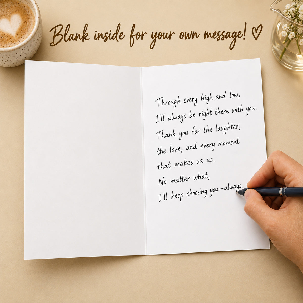Funny Romantic Love Card with Red Envelope - inside message