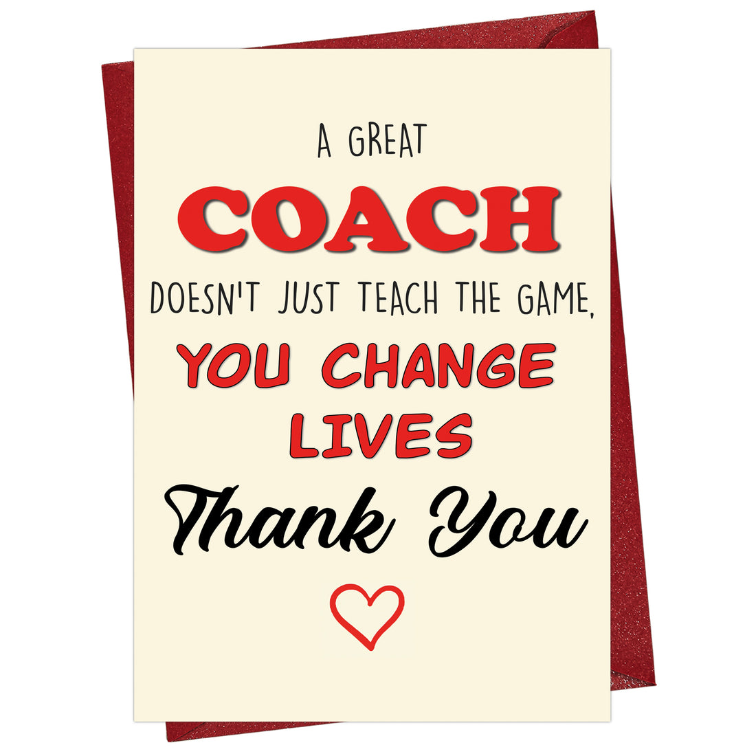 Cheerin Coach Thank You Card