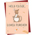 Held Close Loved Forever kangaroo greeting card — front and envelope
