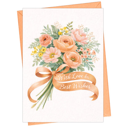 Cheerin Wedding Cards with Envelope - Floral Wedding Card for Bride and Groom