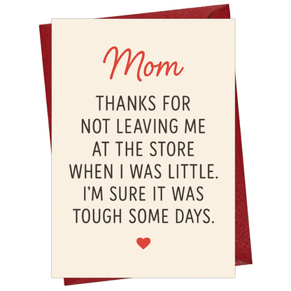 Cheerin Funny Mothers Day Card for Mom – Hilarious Thank You Card for Mum with Envelope from Daughter and Son