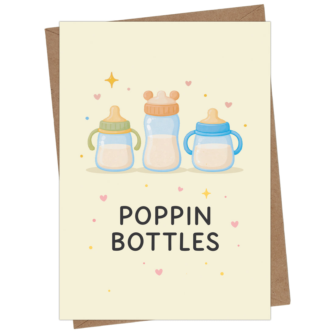 Cheerin Baby Shower Card with Envelope - Cute Baby Cards Congratulations for Girl or Boy