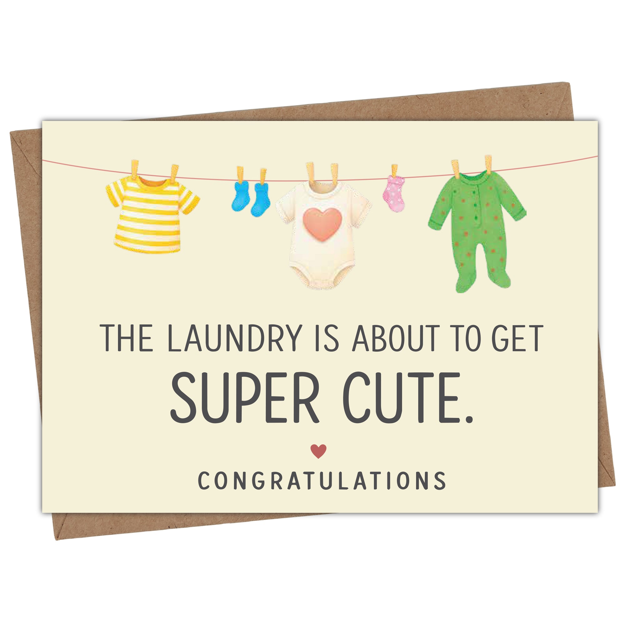 Cheerin Baby Shower Card with Envelope - Baby Cards Congratulations for Girl or Boy