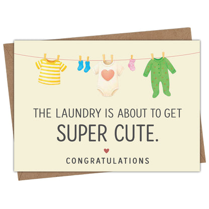 Cheerin Baby Shower Card with Envelope - Baby Cards Congratulations for Girl or Boy