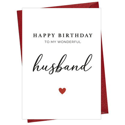 Cheerin Birthday Cards for Husband with Envelope - Romantic Birthday Cards for Husband from Wife