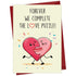 Love Puzzle Blank Greeting Card with Red Envelope - front cover