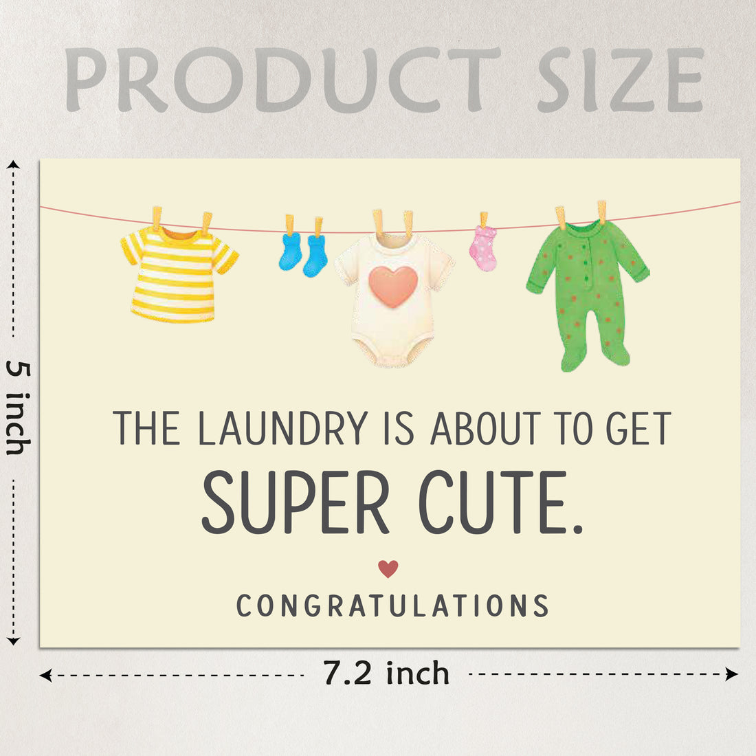 Cheerin Baby Shower Card with Envelope - Baby Cards Congratulations for Girl or Boy