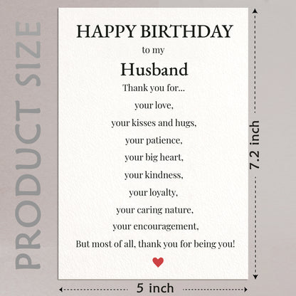 Cheerin Birthday Cards for Husband with Envelope - Romantic Birthday Cards