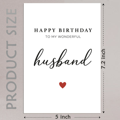 Cheerin Birthday Cards for Husband with Envelope - Romantic Birthday Cards for Husband from Wife