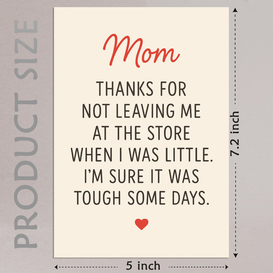 Cheerin Funny Mothers Day Card for Mom – Hilarious Thank You Card for Mum with Envelope from Daughter and Son