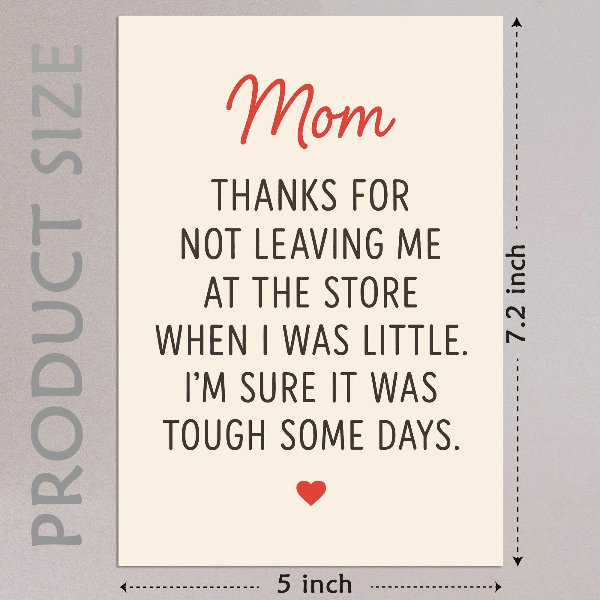 Cheerin Funny Mothers Day Card for Mom – Hilarious Thank You Card for Mum with Envelope from Daughter and Son