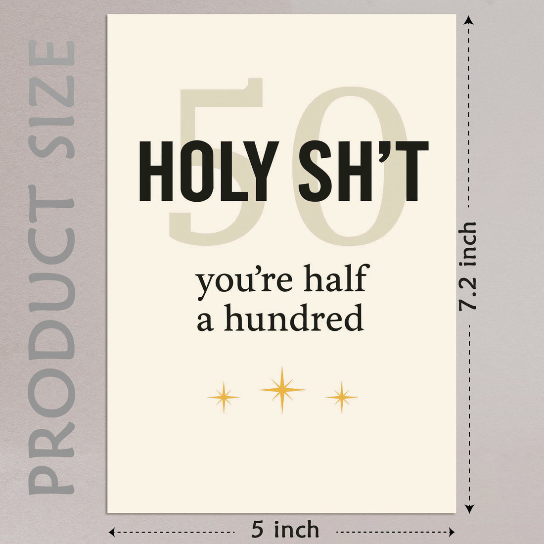 Cheerin Funny 50th Birthday Card with Envelope - Humorous &