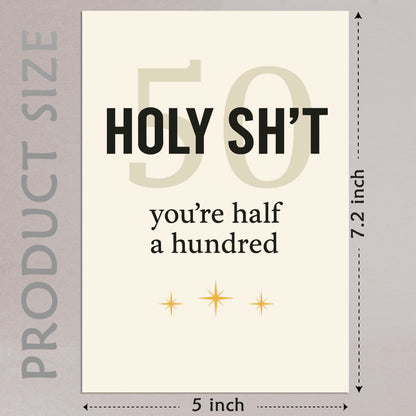 Cheerin Funny 50th Birthday Card with Envelope - Humorous &