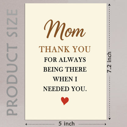 Cheerin Sweet Mothers Day Card for Mom – Thank You Card for Mum with Envelope from Daughter and Son