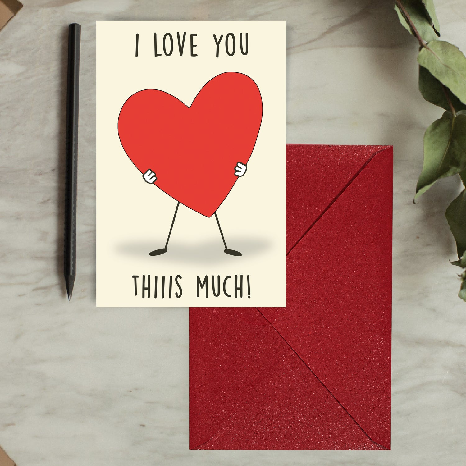 Cheerin Thismuch Greeting Card