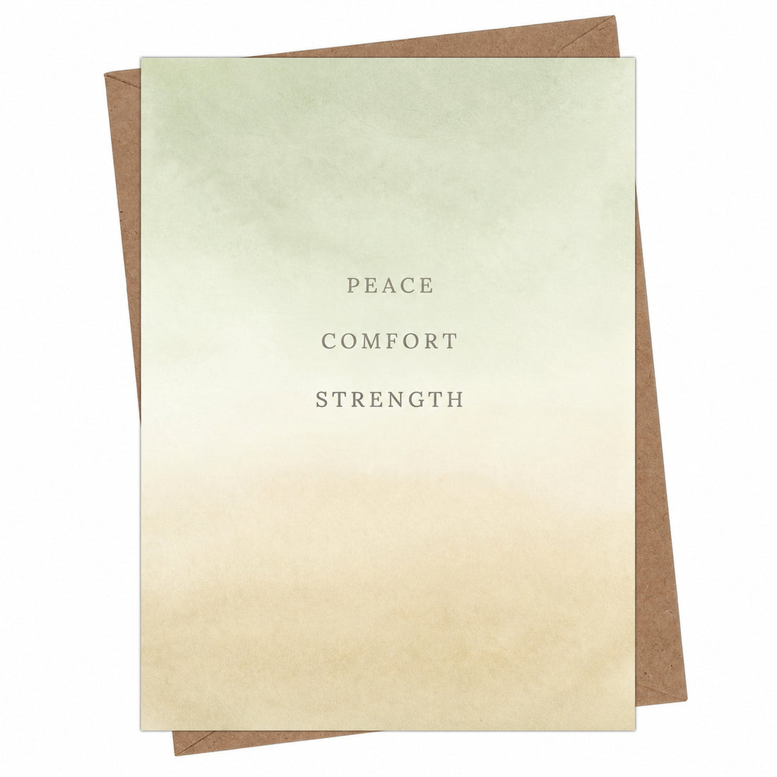 Cheerin Peace and Comfort Sympathy Card with Envelope — front cover and envelope