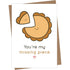 Missing Piece Love Greeting Card with Kraft Envelope — front cover and envelope