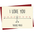 Funny I Love You Card with Red Envelope — front cover and envelope