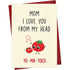 Funny Tomato Mom Card, Blank Inside — front cover and envelope