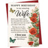 Cheerin Amazing Wife Floral Birthday Card — front cover and envelope