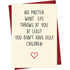Funny Parent Greeting Card, Blank Inside — front cover and envelope