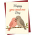 You and Me Romantic Greeting Card with Red Envelope — front cover and envelope