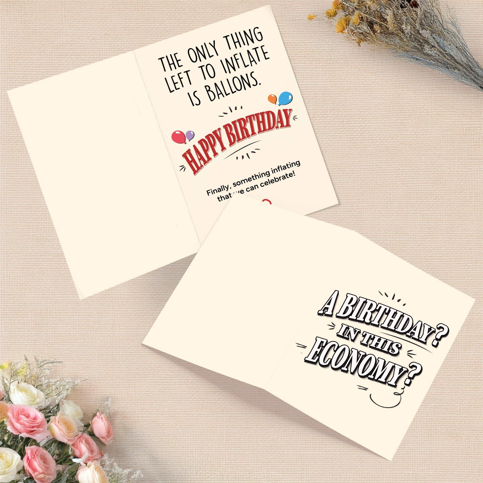 Cheerin Inflation Birthday Card