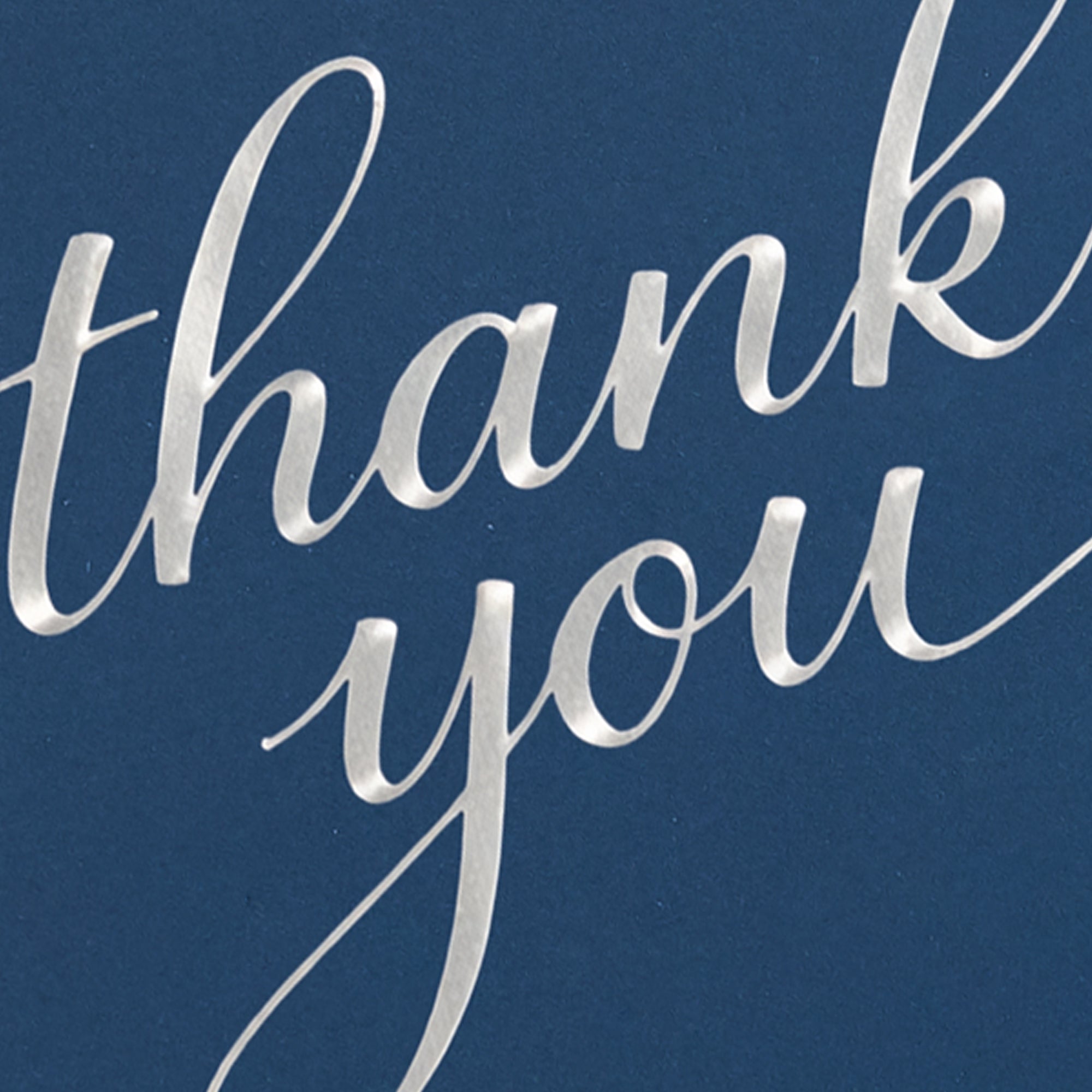 Cheerin 24 Pack Blue Thank You Cards With Envelopes Set - Elegant Silver Foil Thank You Notes for Wedding, Birthday and Business