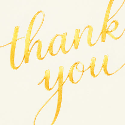 Cheerin 24 Pack White Thank You Cards With Envelopes Set - Elegant Gold Foil Thank You Notes for Wedding, Birthday and Business