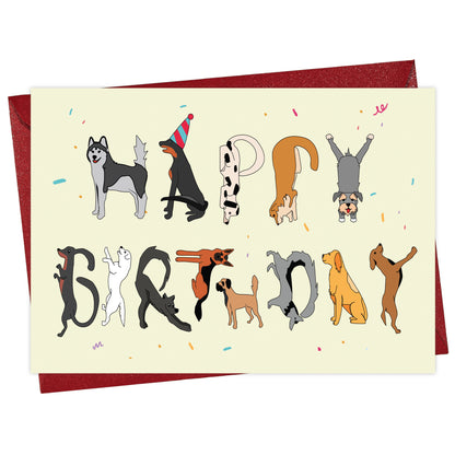 Cheerin Dog Birthday Card