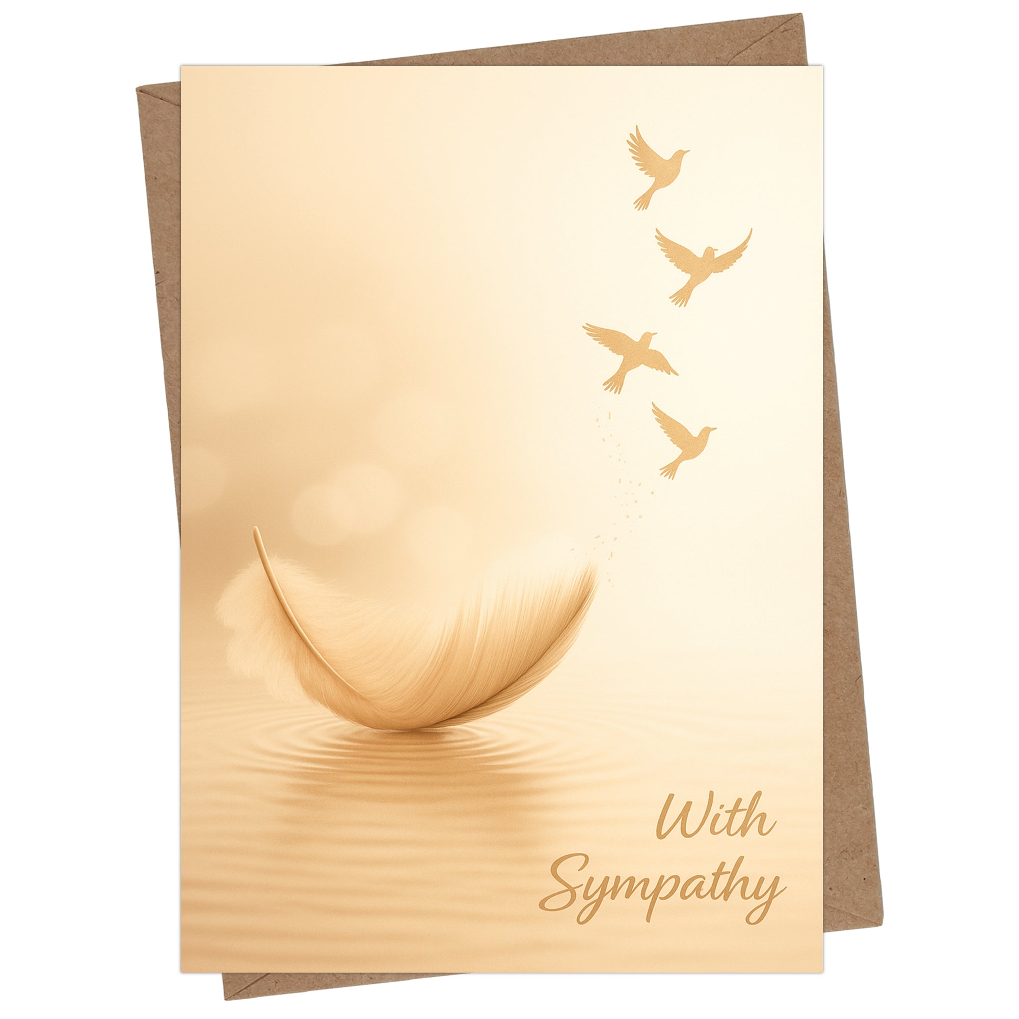 Cheerin Feather Sympathy Cards