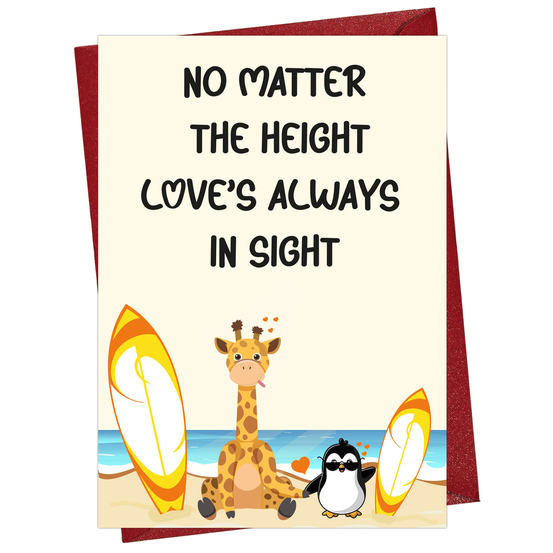 Cheerin Giraffe&amp;Penguin Valentine&