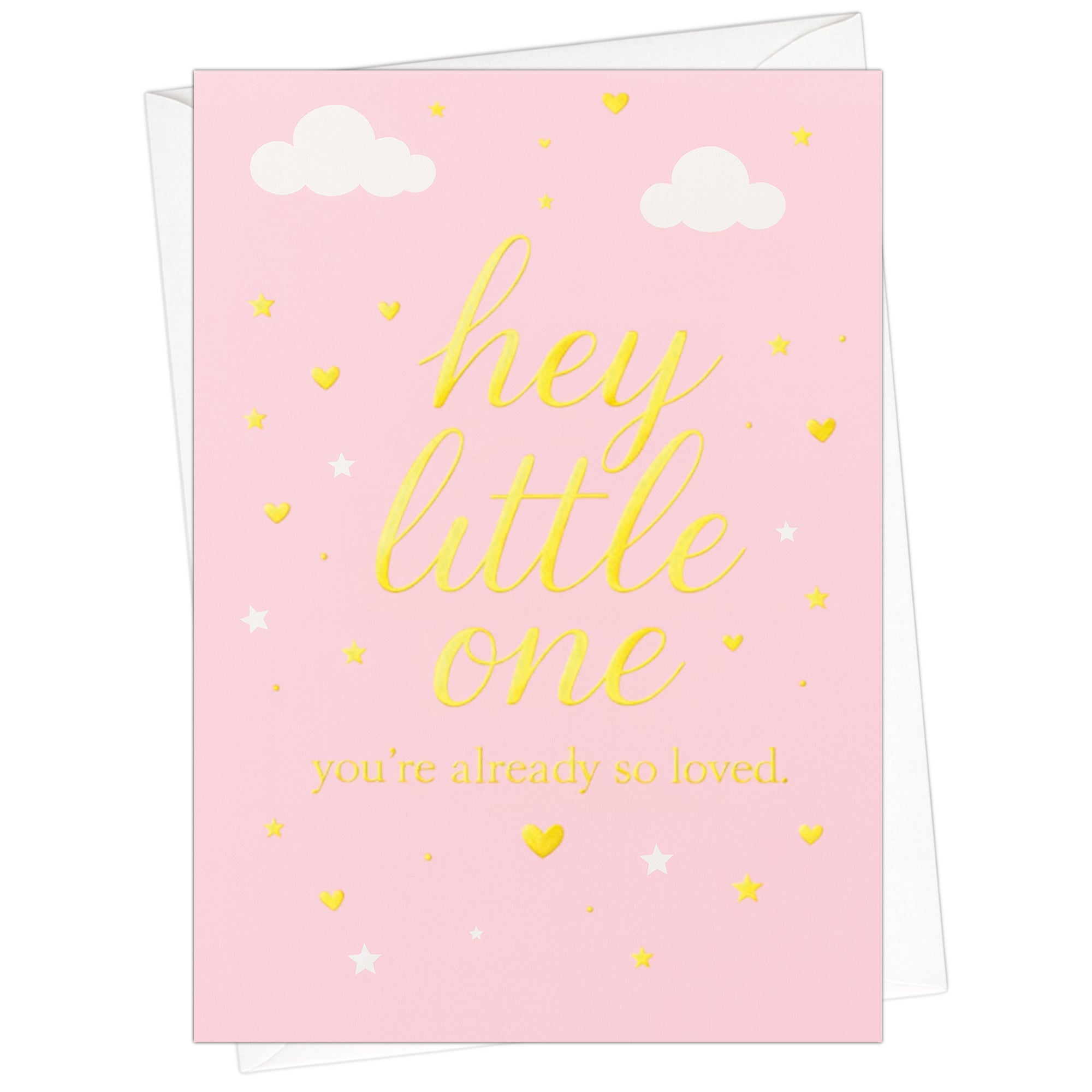 Cheerin Pink Baby Shower Cards for Girl with Envelope - Cute  &