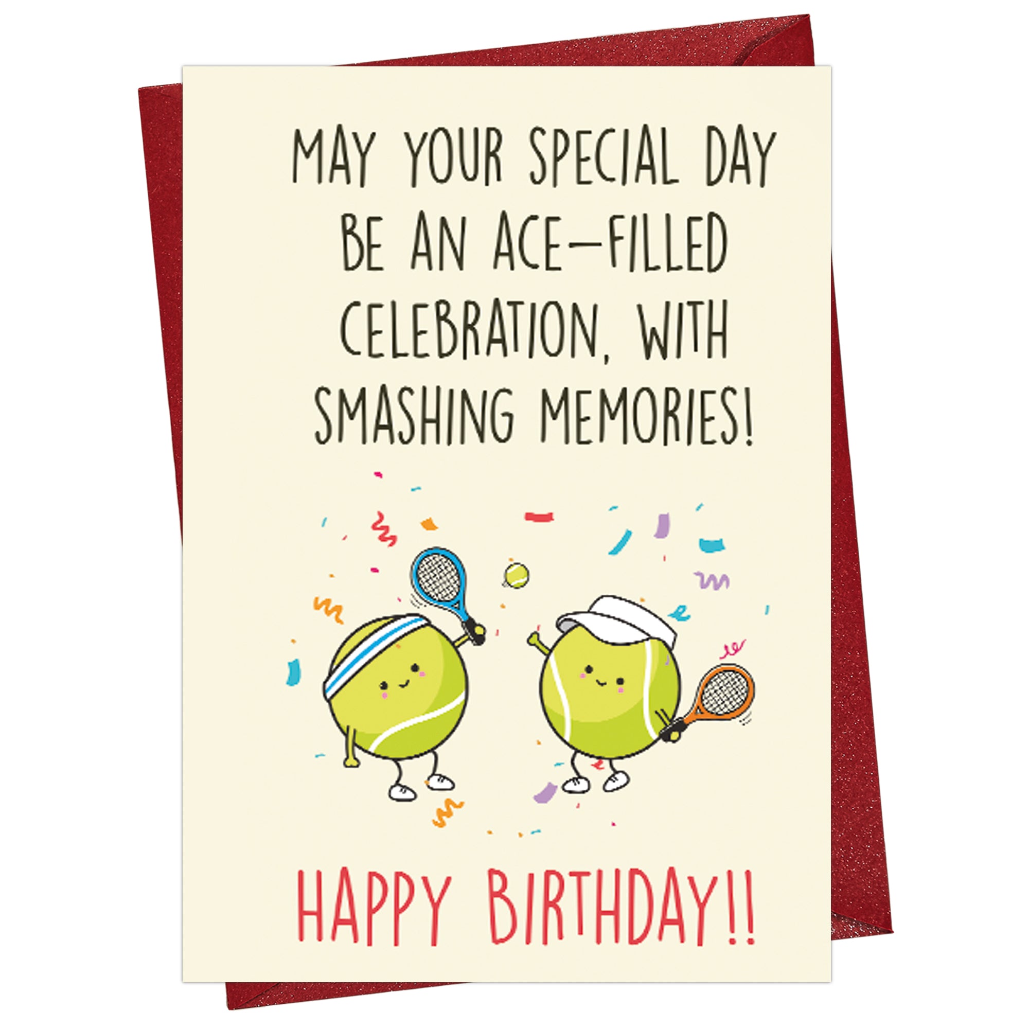 Cheerin Tennis Birthday Card