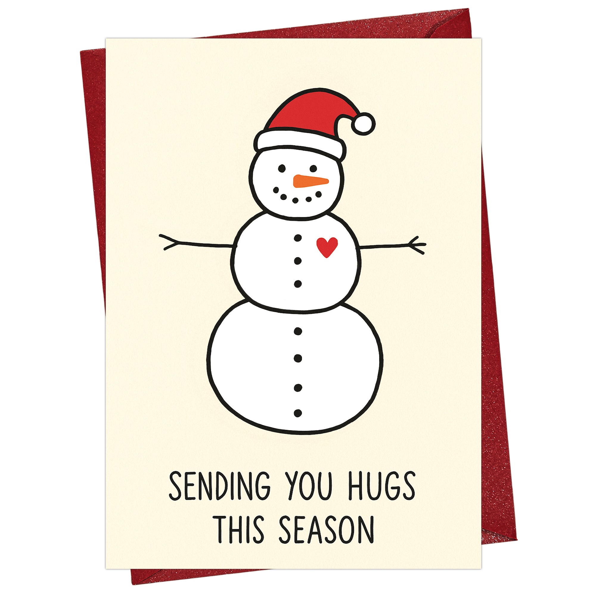 Cheerin Love You Snowman Christmas Card