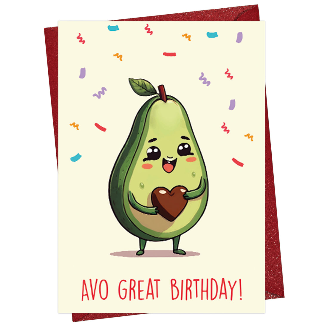 Cheerin Avocado Birthday Card
