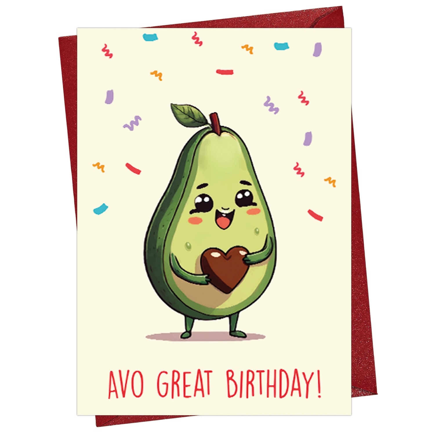 Cheerin Avocado Birthday Card