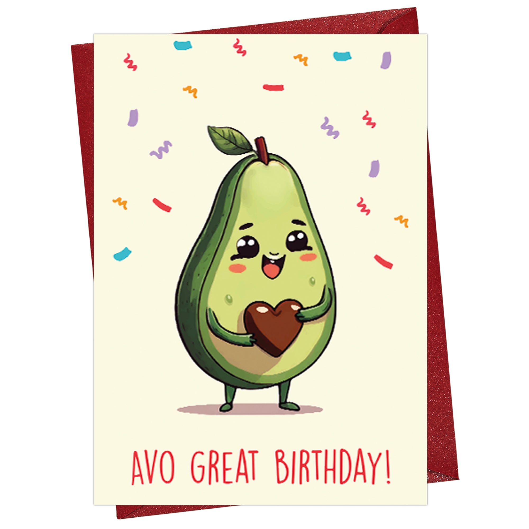 Cheerin Avocado Birthday Card